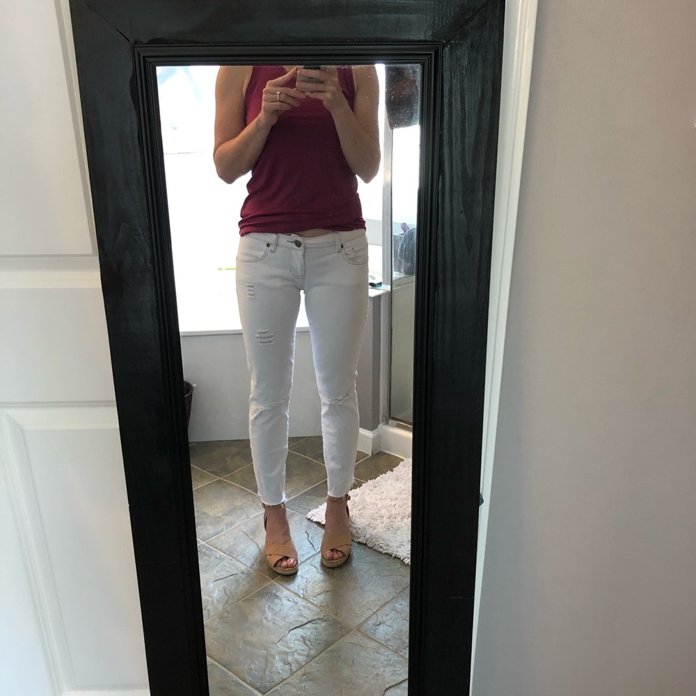 CAbi Deconstructed Slim Boyfriend Jean, white, 2